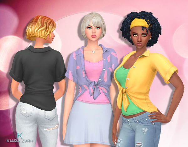 Maxis Match Alice Summer Top by simsfinds - The Sims 4 Custom Content