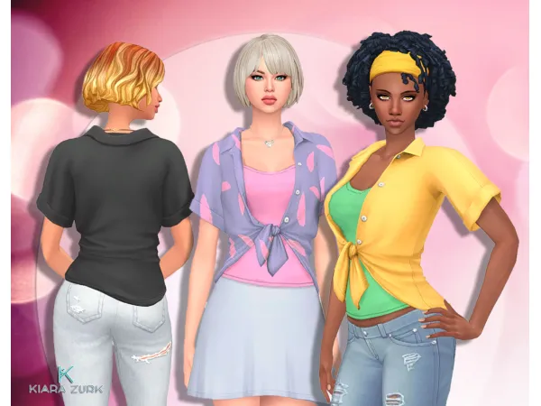 Maxis Match Alice Summer Top - The Sims 4 Custom Content