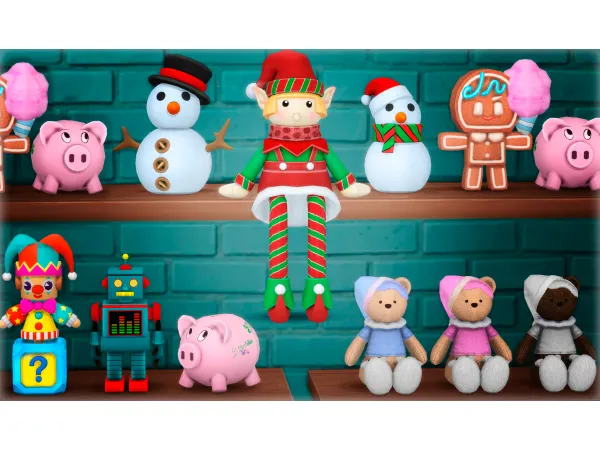 Mix COLLECTION SURPRISE CHRISTMAS (8 ITEMS) Jennisims by Jennifer - The Sims 4 Custom Content