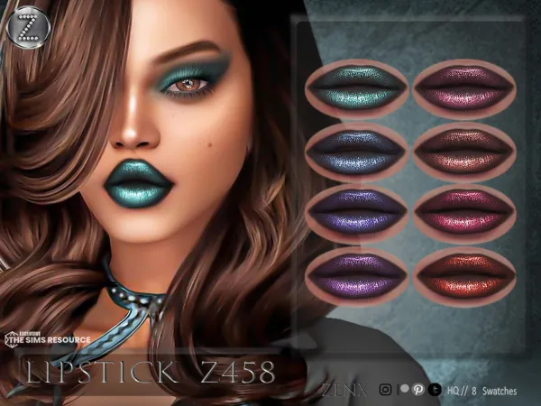 Alpha LIPSTICKZ Z458 EYESHADOW Z250 MOLES Z22 - The Sims 4 Custom Content