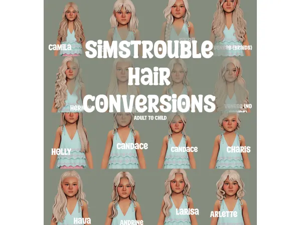 Maxis Match simstrouble hair conversions by chewybutterfly_ - The Sims 4 Custom Content