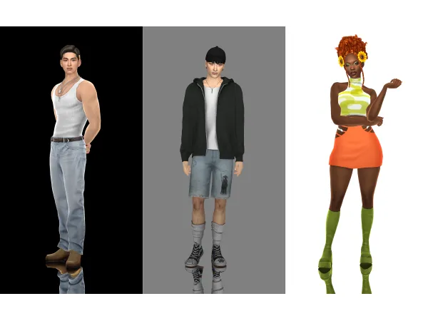 Mix CAS Background CAS Lighting Set Reflection FrontGlo by vyxated - The Sims 4 Custom Content