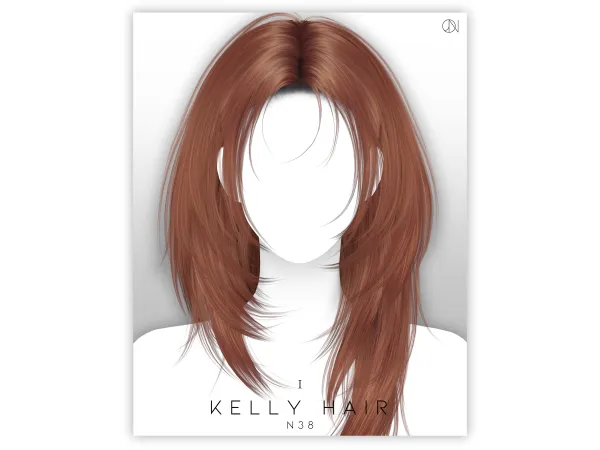 Alpha [JINO] HAIR N38 KELLY by JINOSIMS - The Sims 4 Custom Content