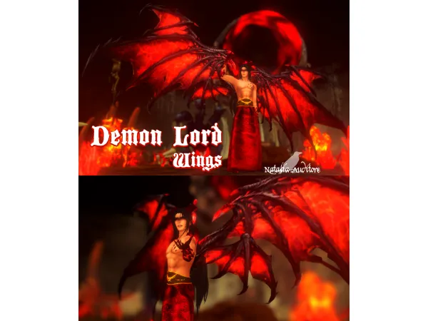 Alpha Demon Lord Wings by natalia_auditore - The Sims 4 Custom Content
