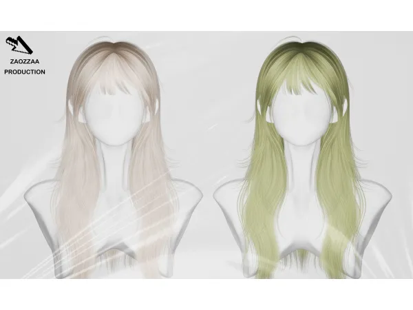 Alpha [ZAO]Forty Three Hair by ZAOZZAA - The Sims 4 Custom Content