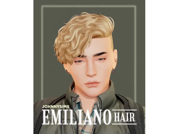 Maxis Match Emiliano Hair by johnnysims - The Sims 4 Custom Content