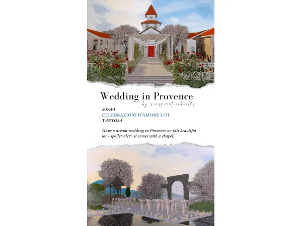 Alpha Wedding in Provence by simspirationbuilds - The Sims 4 Custom Content