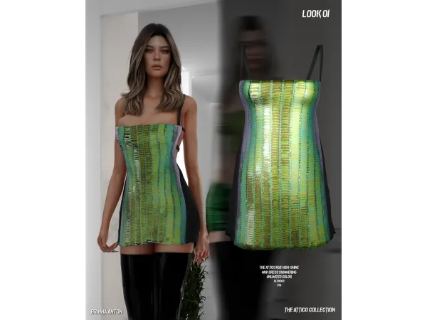 Alpha THE ATTICO COLLECTION LOOK 01 by BrinnaAnton - The Sims 4 Custom Content