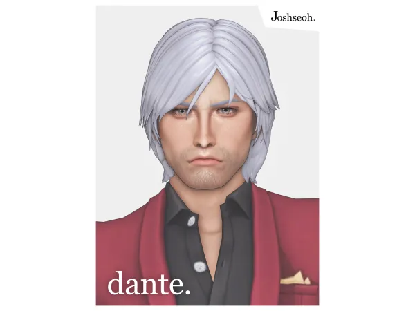 Maxis Match Dante Hair V1 (Hair Commission) by jo_se_oh - The Sims 4 Custom Content
