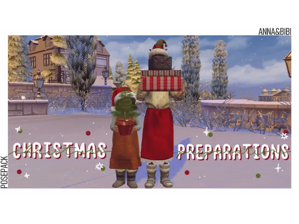 Mix Christmas Preparations POSEPACK [AnnaBibi] by anna_bibi - The Sims 4 Custom Content