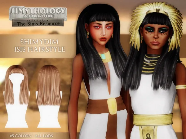 Alpha SIMYTHOLOGY ISIS HAIR HEADPIECE - The Sims 4 Custom Content
