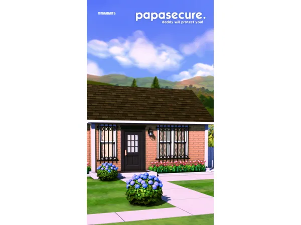 Maxis Match papasecure window grills by marso - The Sims 4 Custom Content