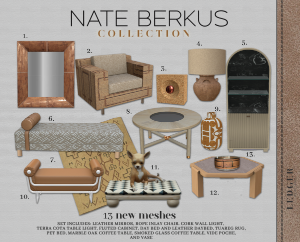 Alpha Nate Berkus Collection (workroomatelier tier) by ledger_atelier - The Sims 4 Custom Content