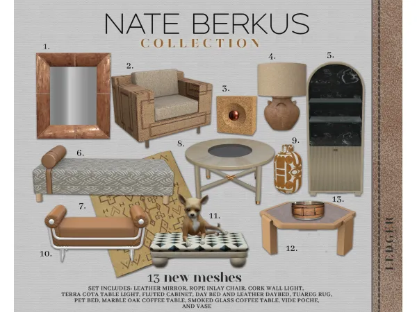 Alpha Nate Berkus Collection (workroomatelier tier) by Ledger Atelier - The Sims 4 Custom Content
