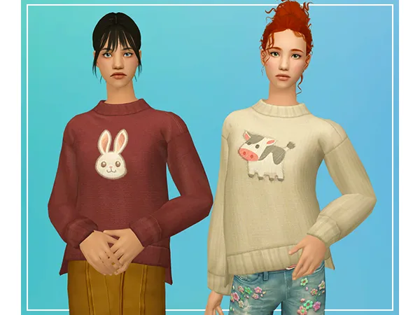 lutosimsCozyCritterSweaters - The Sims 2 Custom Content