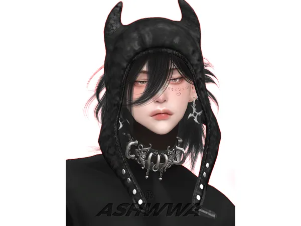 Alpha 2023 NOV001 (sims4)devil hat by ashwwa - The Sims 4 Custom Content