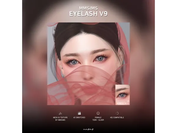 Alpha MMSIMS Eyelash v9 - The Sims 4 Custom Content