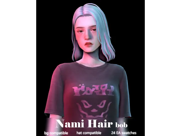 Maxis Match Nami Hair by sunivaa - The Sims 4 Custom Content