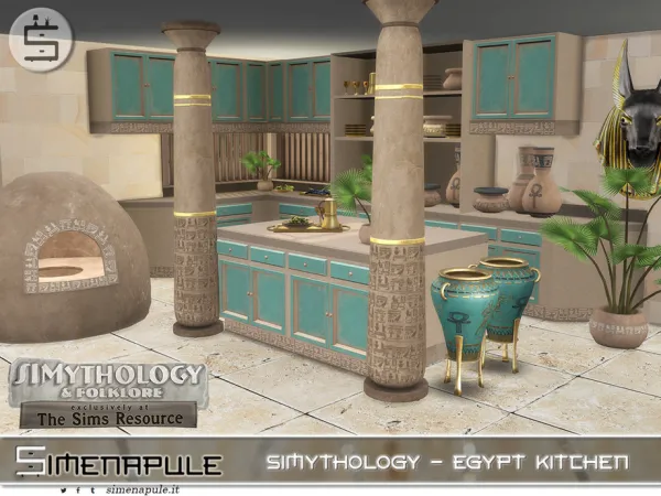 Alpha Egypt Kitchen - The Sims 4 Custom Content