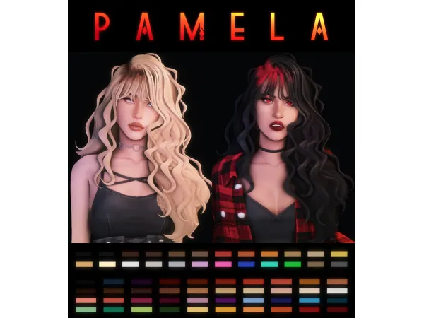 Maxis Match Pamela Hair by simmandy - The Sims 4 Custom Content