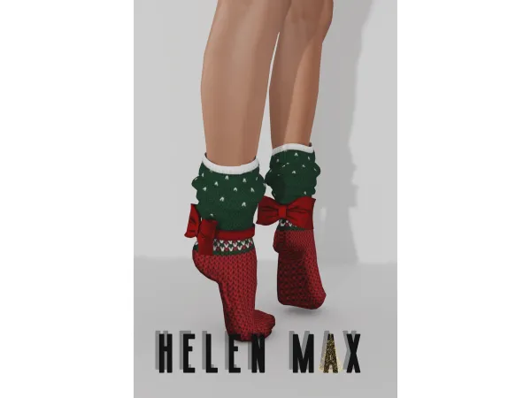 Alpha New Year's socks - The Sims 4 Custom Content