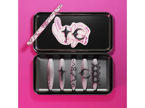 Alpha vyxen tc nails - The Sims 4 Custom Content