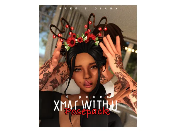 Mix [BD] Xmas With U (FREE Posepack) by Kate Melanie - The Sims 4 Custom Content