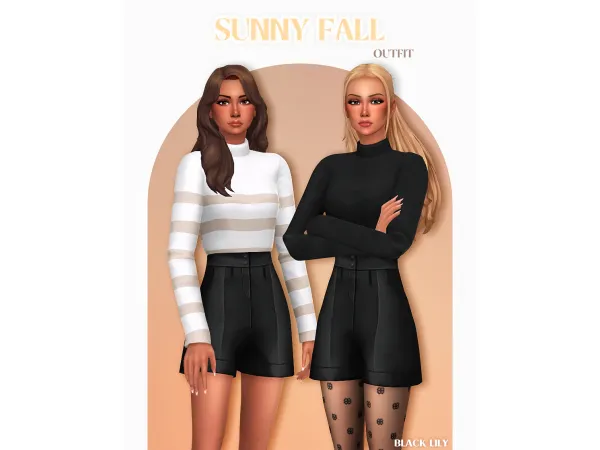 Maxis Match Sunny Fall Oufit by blacklilysims - The Sims 4 Custom Content