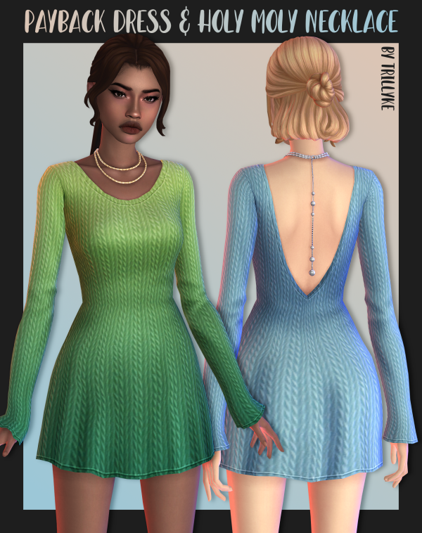 Maxis Match Payback Dress Holy Moly Necklace by simsfinds - The Sims 4 Custom Content