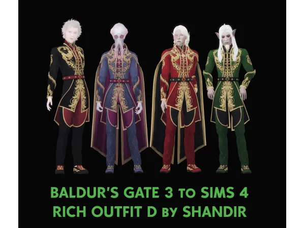 Mix Rich Outfit - The Sims 4 Custom Content