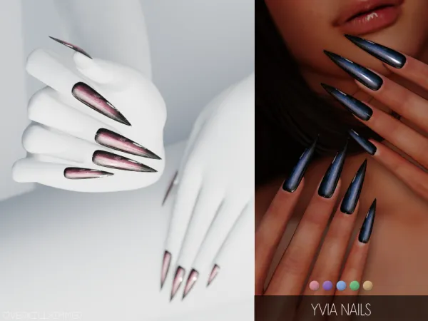 Alpha Yvia nails - The Sims 4 Custom Content
