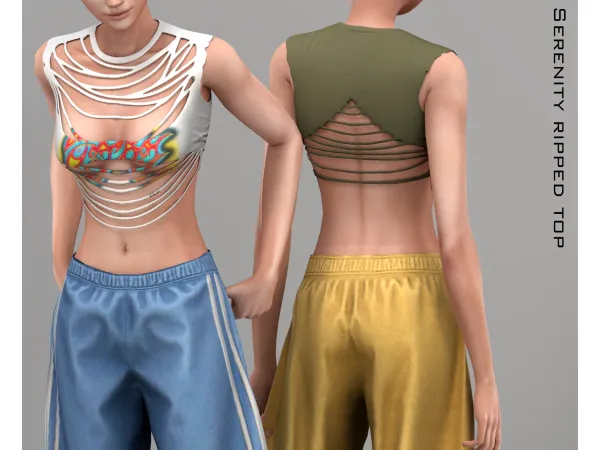 Serenity Rapped Top by Belaloallure - The Sims 4 Custom Content