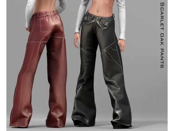 Alpha Scarlet Dak Pants by belaloallure - The Sims 4 Custom Content