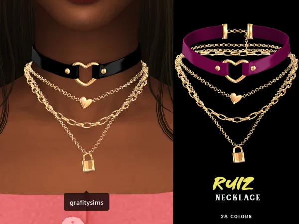 Alpha Ruiz Necklace - The Sims 4 Custom Content