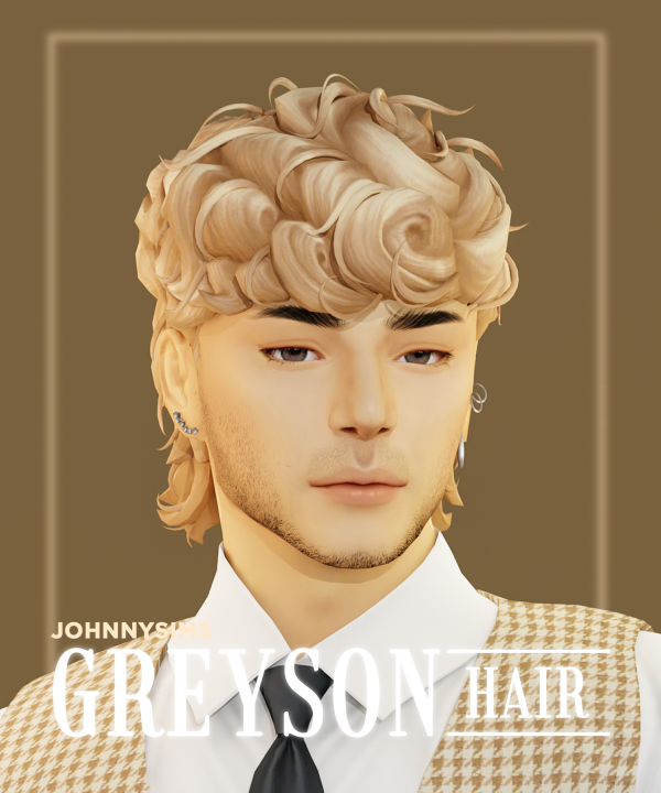 Maxis Match Greyson Hair by simsfinds - The Sims 4 Custom Content