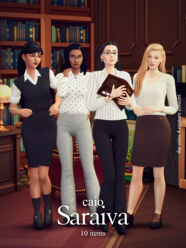 Maxis Match Saraiva A 10 items set by simsfinds - The Sims 4 Custom Content