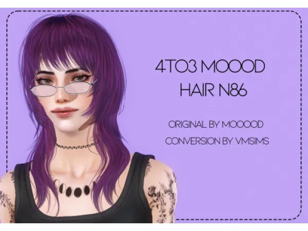 4to3 Moood Hair N86 by VMSims - The Sims 3 Custom Content
