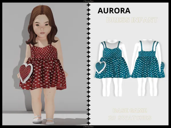 Alpha Aurora Dress Infant - The Sims 4 Custom Content