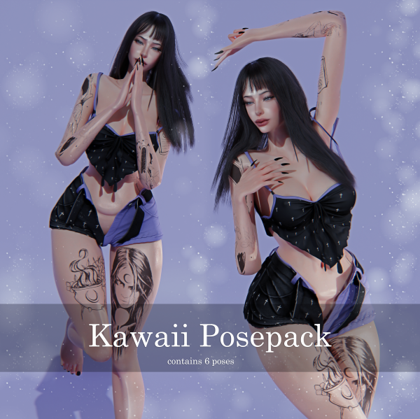 Alpha Kawaii Posepack Early Access by bommie-sims - The Sims 4 Custom Content