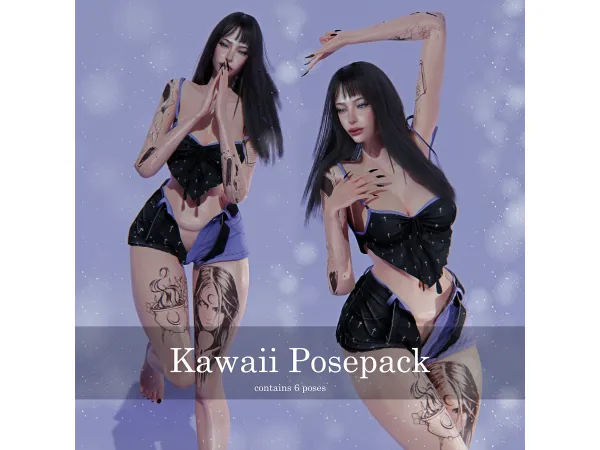 Alpha Kawaii Posepack Early Access - The Sims 4 Custom Content