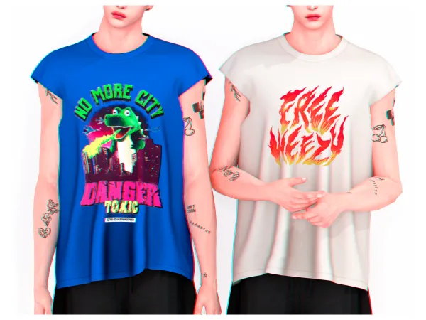 Alpha Boss T Shirt - The Sims 4 Custom Content