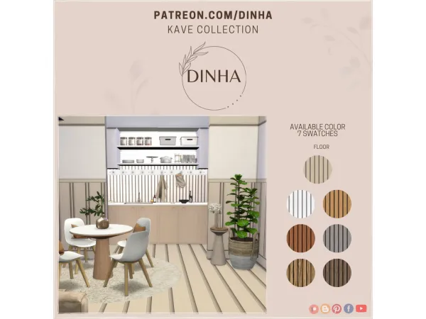 Alpha Kave Collection Floor - The Sims 4 Custom Content