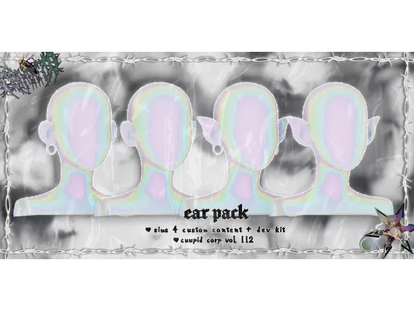 Mix cuupid corp ear pack dev kit - The Sims 4 Custom Content