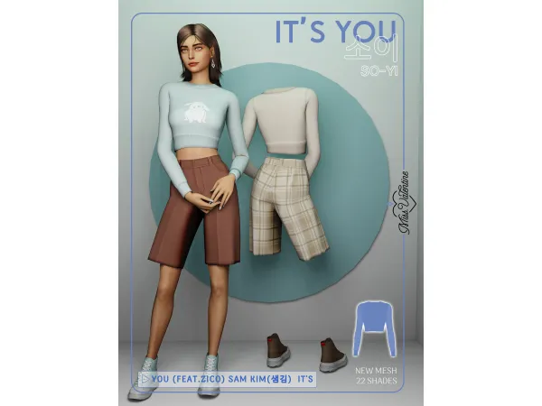 Alpha (So yi) Top by Valentina - The Sims 4 Custom Content