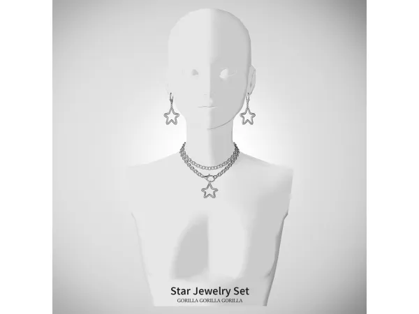 Alpha Star Jewelry Set by gorillax3 - The Sims 4 Custom Content