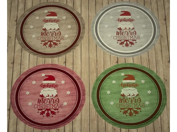 Mix Christmas Rug by atomiclight - The Sims 4 Custom Content