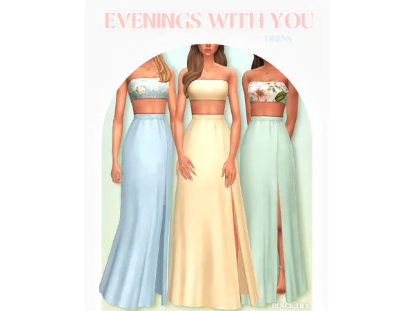 Evenings With You Dress by blacklilysims