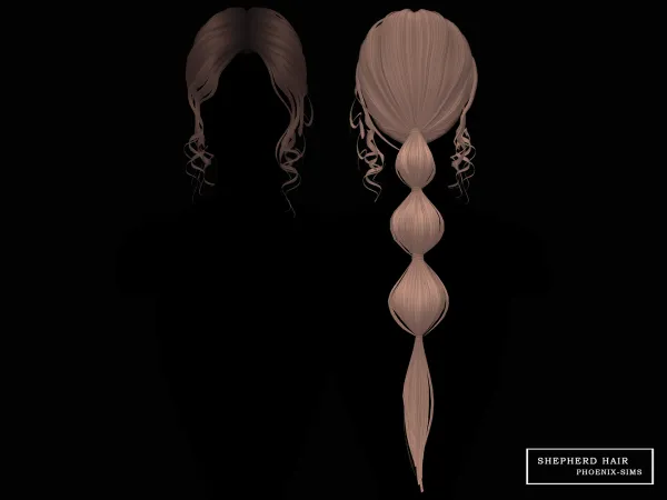 Alpha Shepherd Hair - The Sims 4 Custom Content