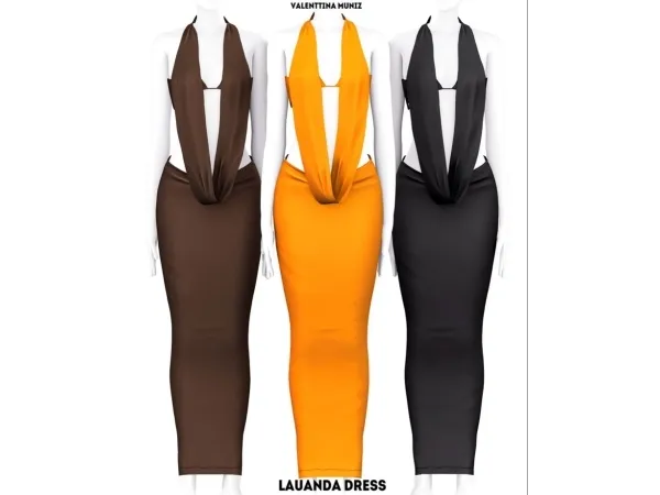 Alpha Lauanda Dress Custom Content Valenttina Muniz - The Sims 4 Custom Content