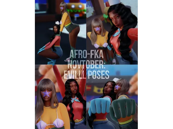 AFROxFKA Novtober: Evilll Poses (In-Game) by afrosimtricsimmer